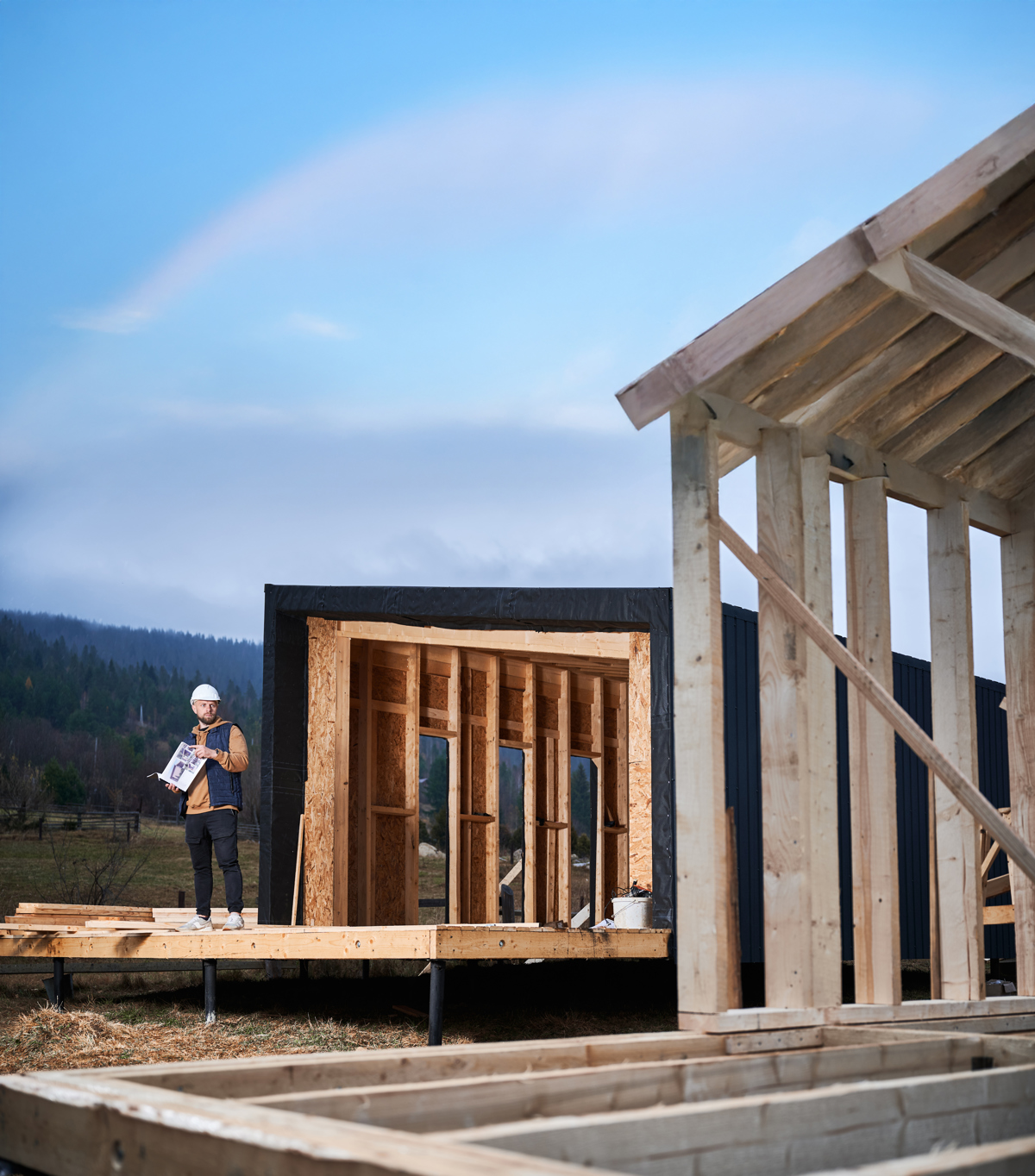Man Inspecting Quality Of Building Wooden Frame Ho 2025 01 16 22 32 59 Utc
