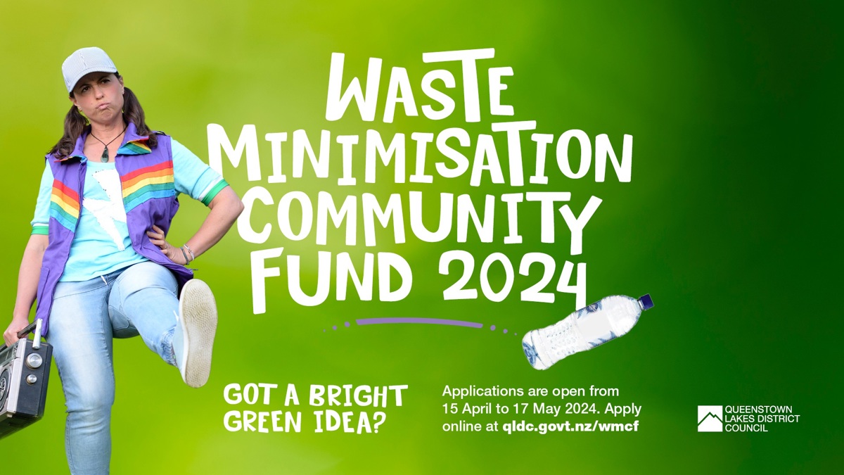 QLDC Waste Minimisation Community Funding TV Graphic Apr24